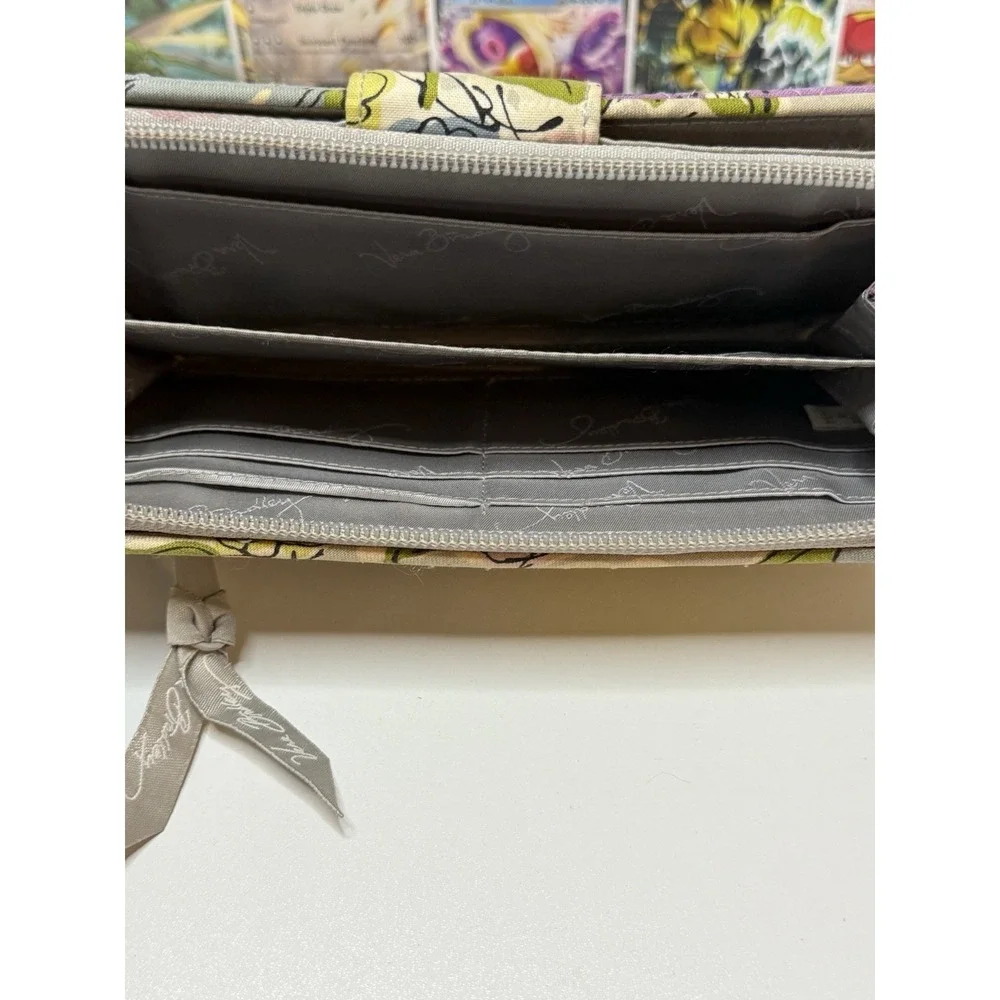 Vera Bradley Floral Wallet Clutch Zip Around Organizer 7.5" - Picture 5 of 6